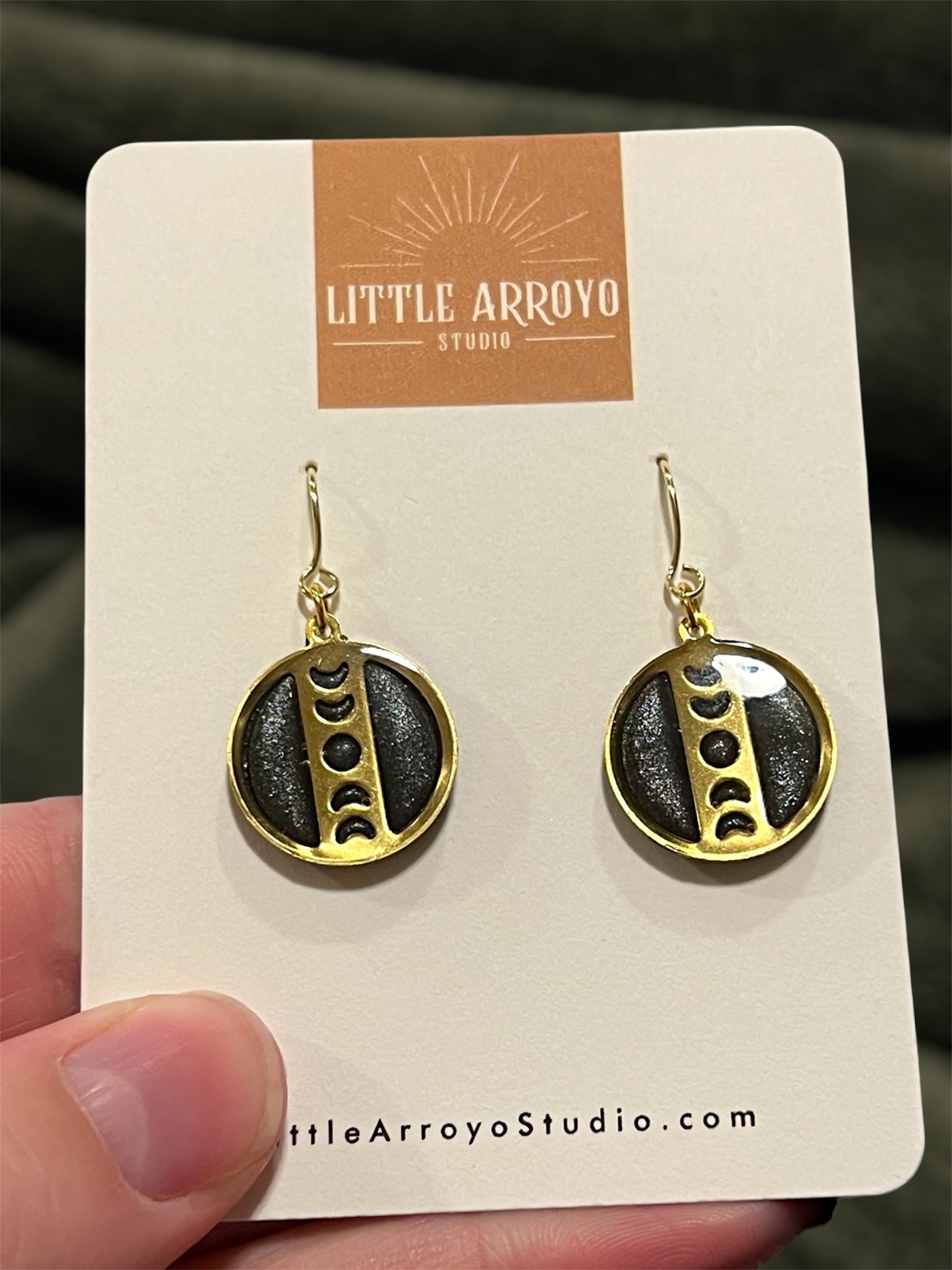 Midnight Moon Rise Dangles