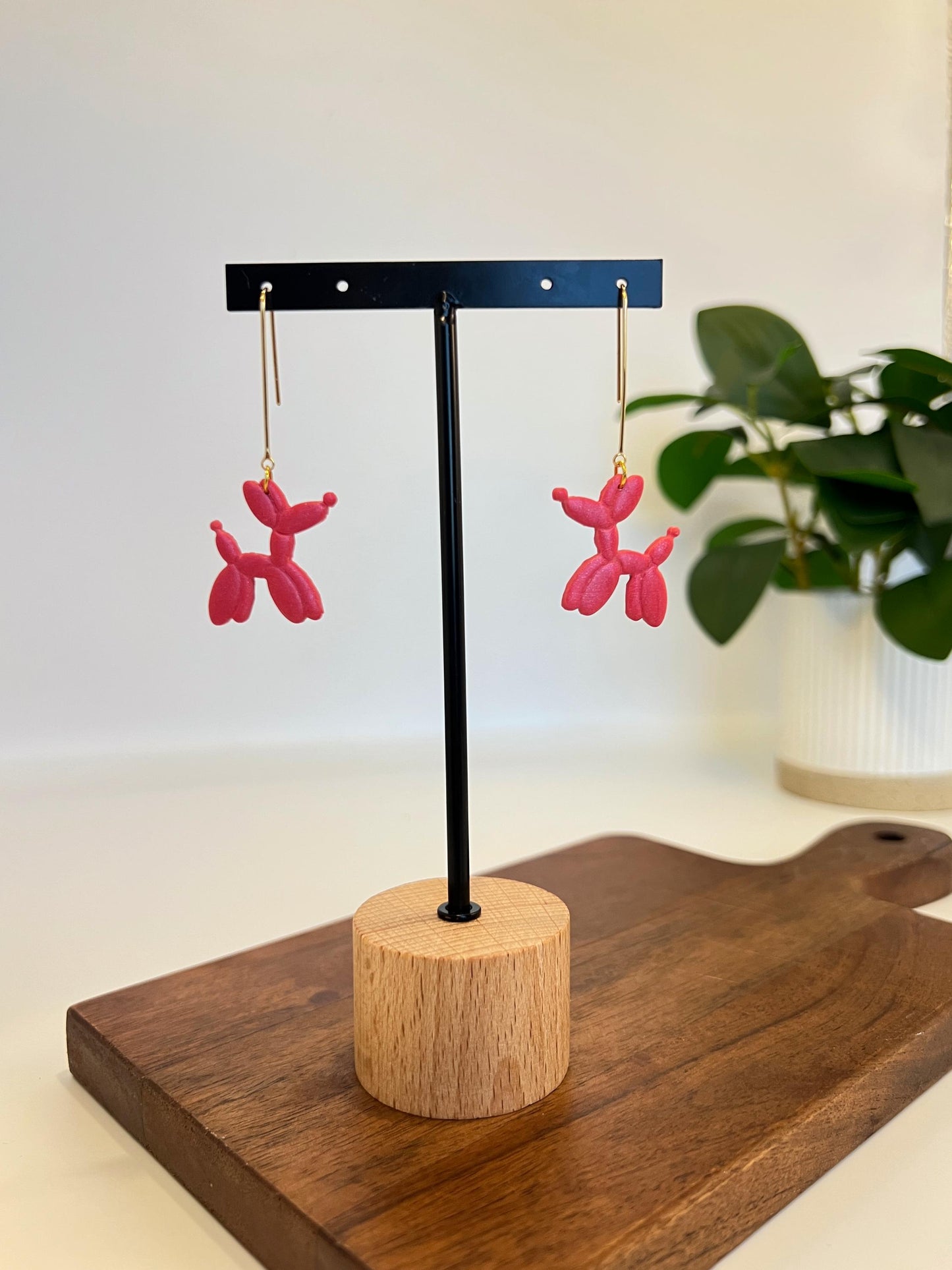 Balloon Dog Dangle Earrings