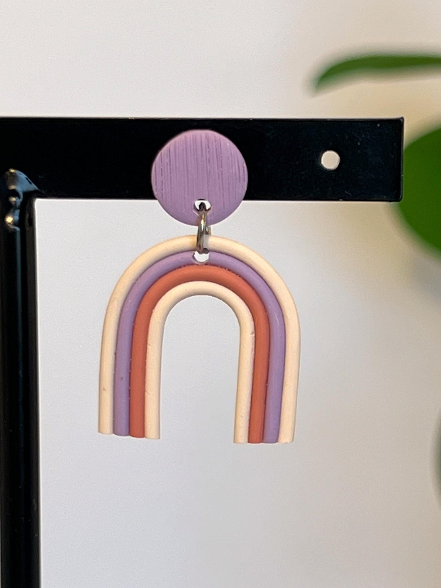 Mod Striped Rainbow Dangles