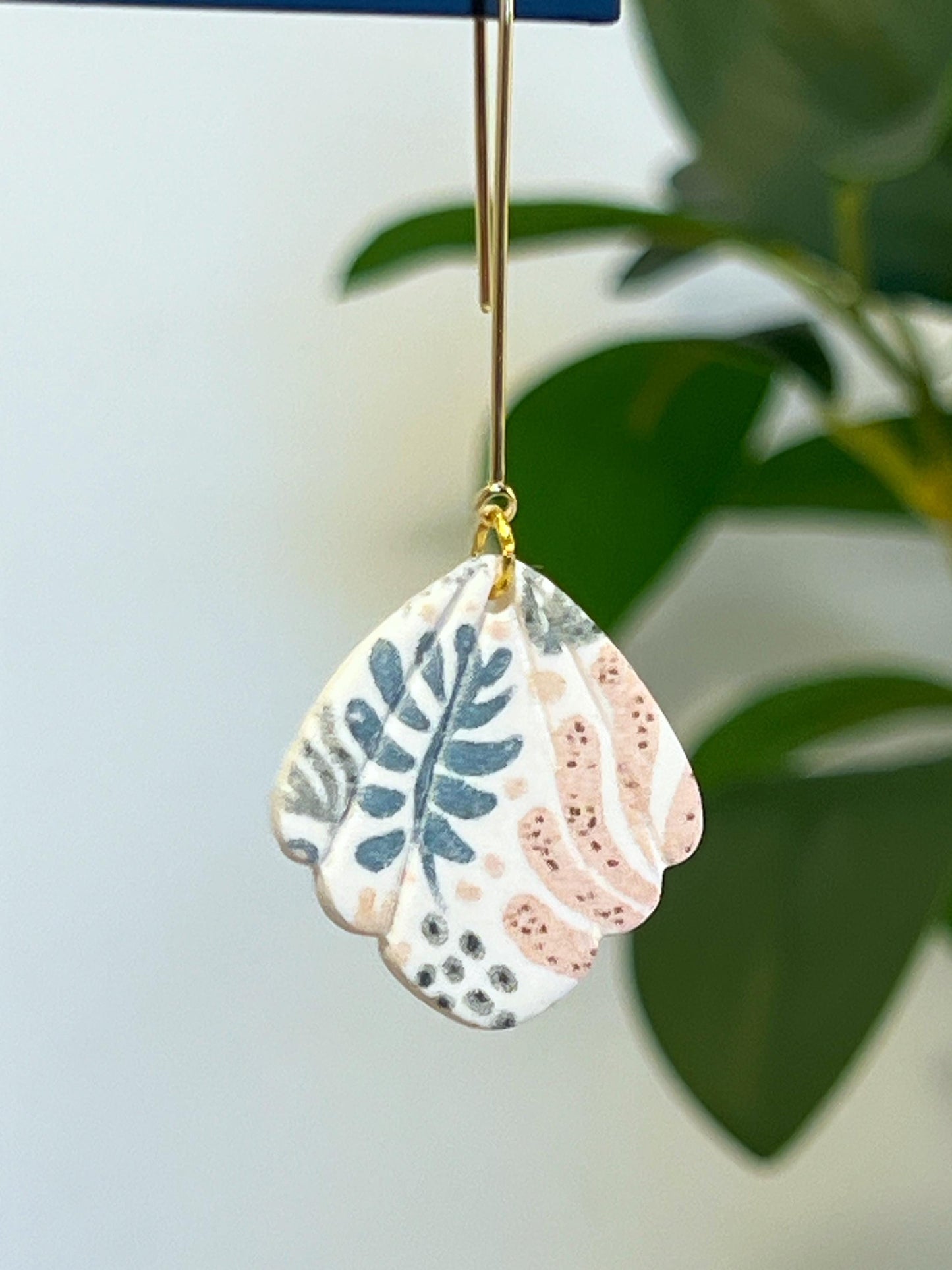 Beachy Shell Long Drop Earrings