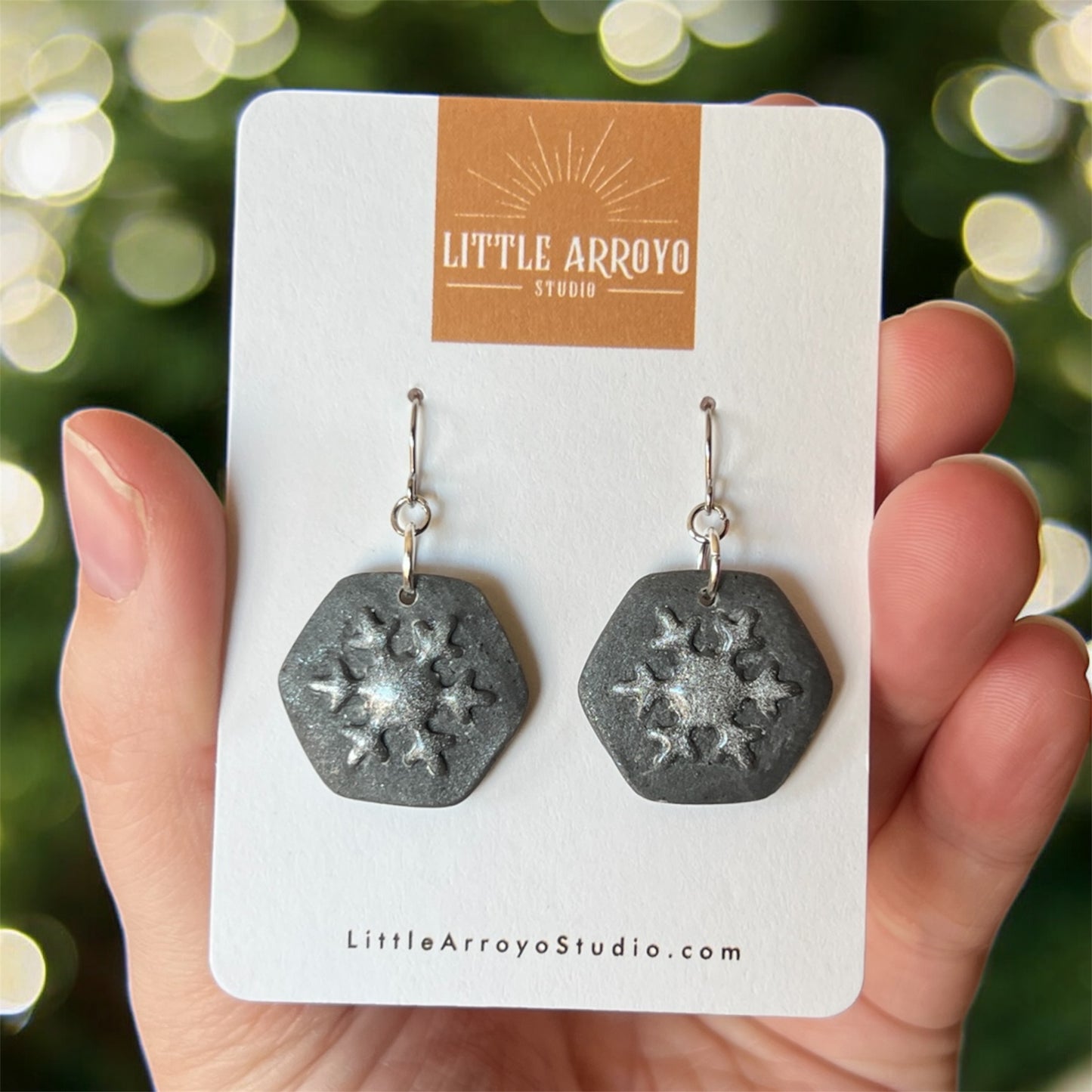Overcast Snowflake Dangles