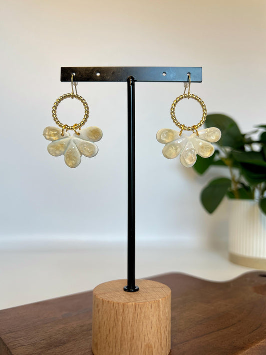 Citrine Fan Dangle Earring