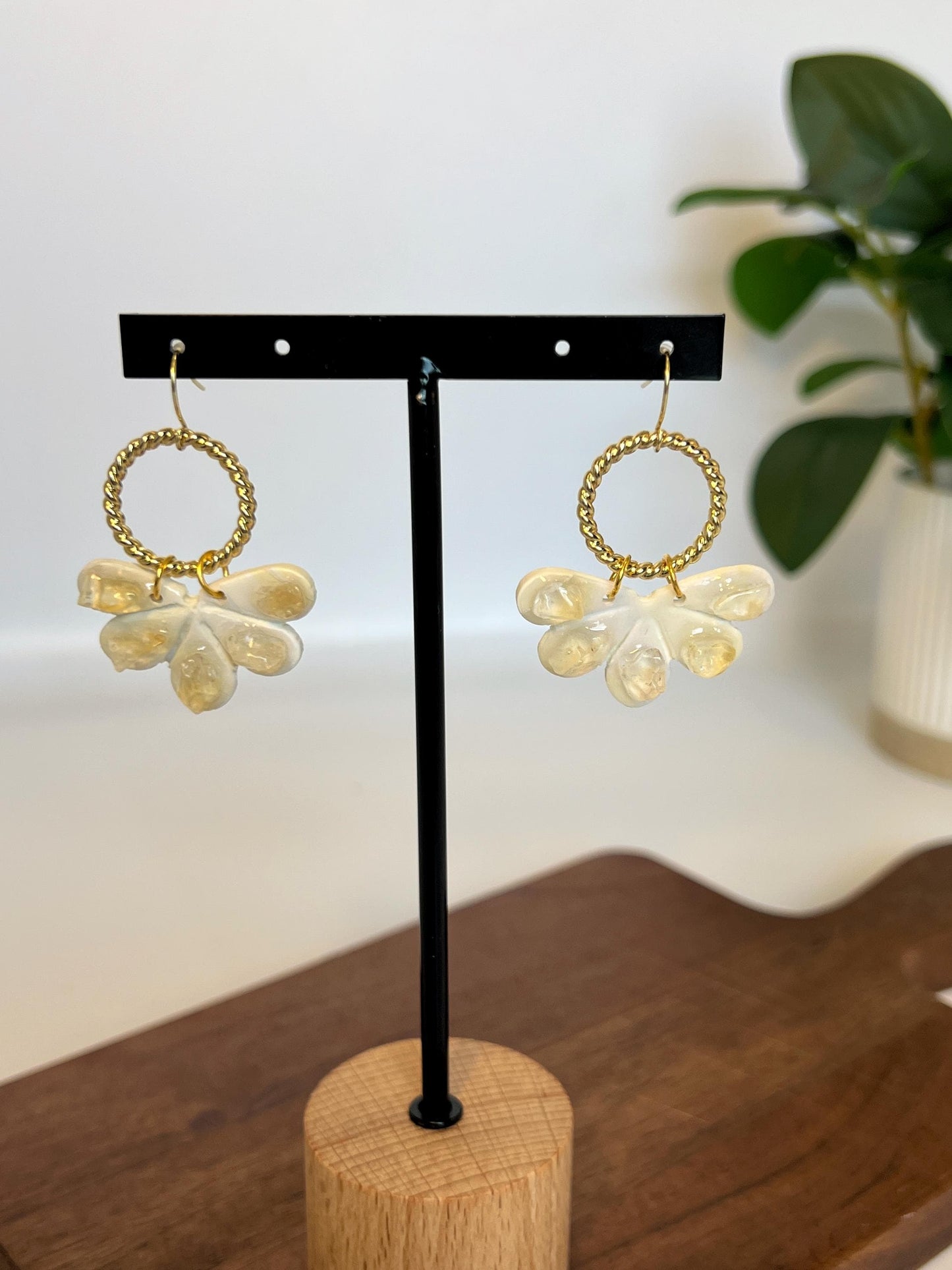 Citrine Fan Dangle Earring