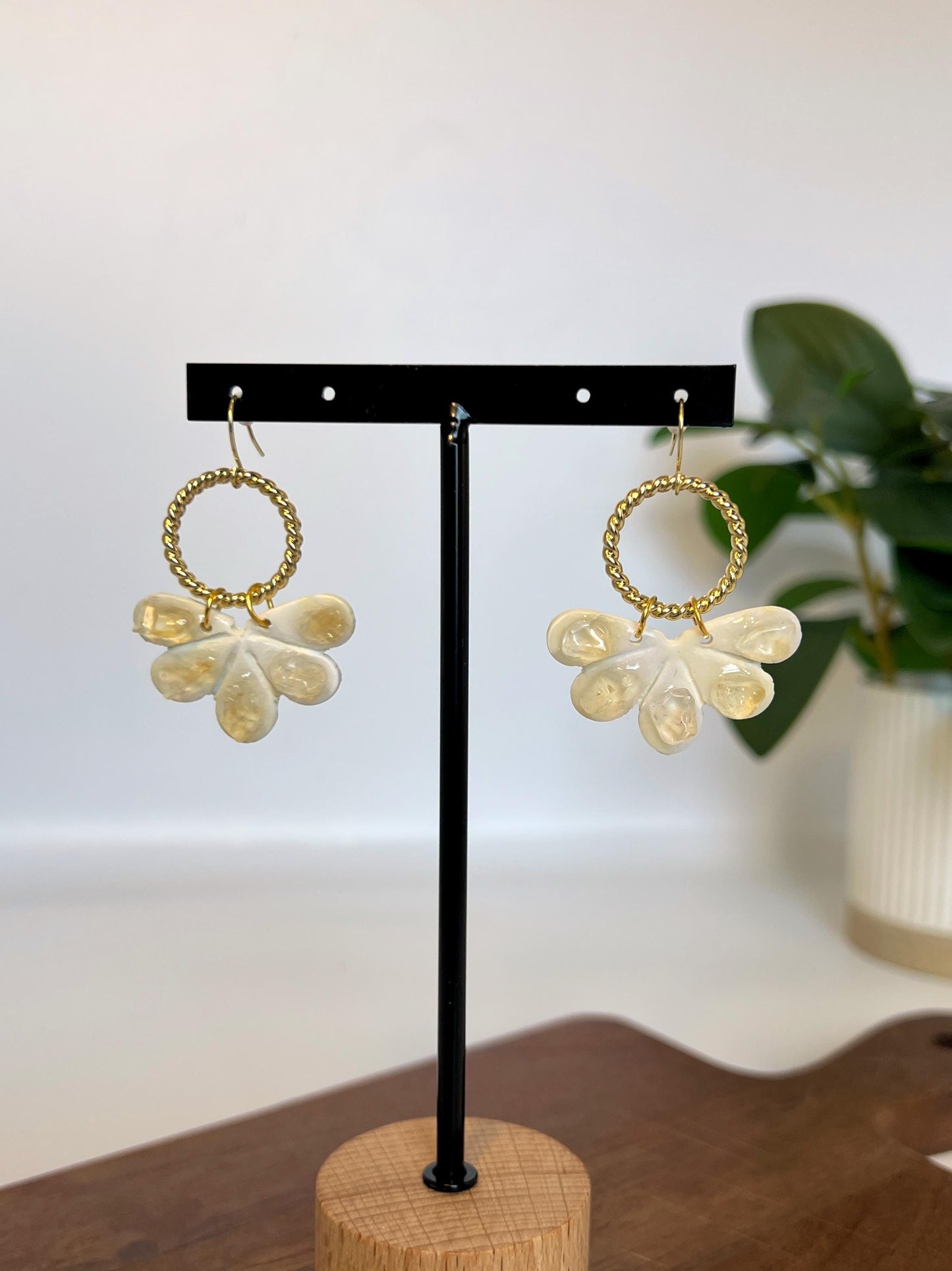 Citrine Fan Dangle Earring