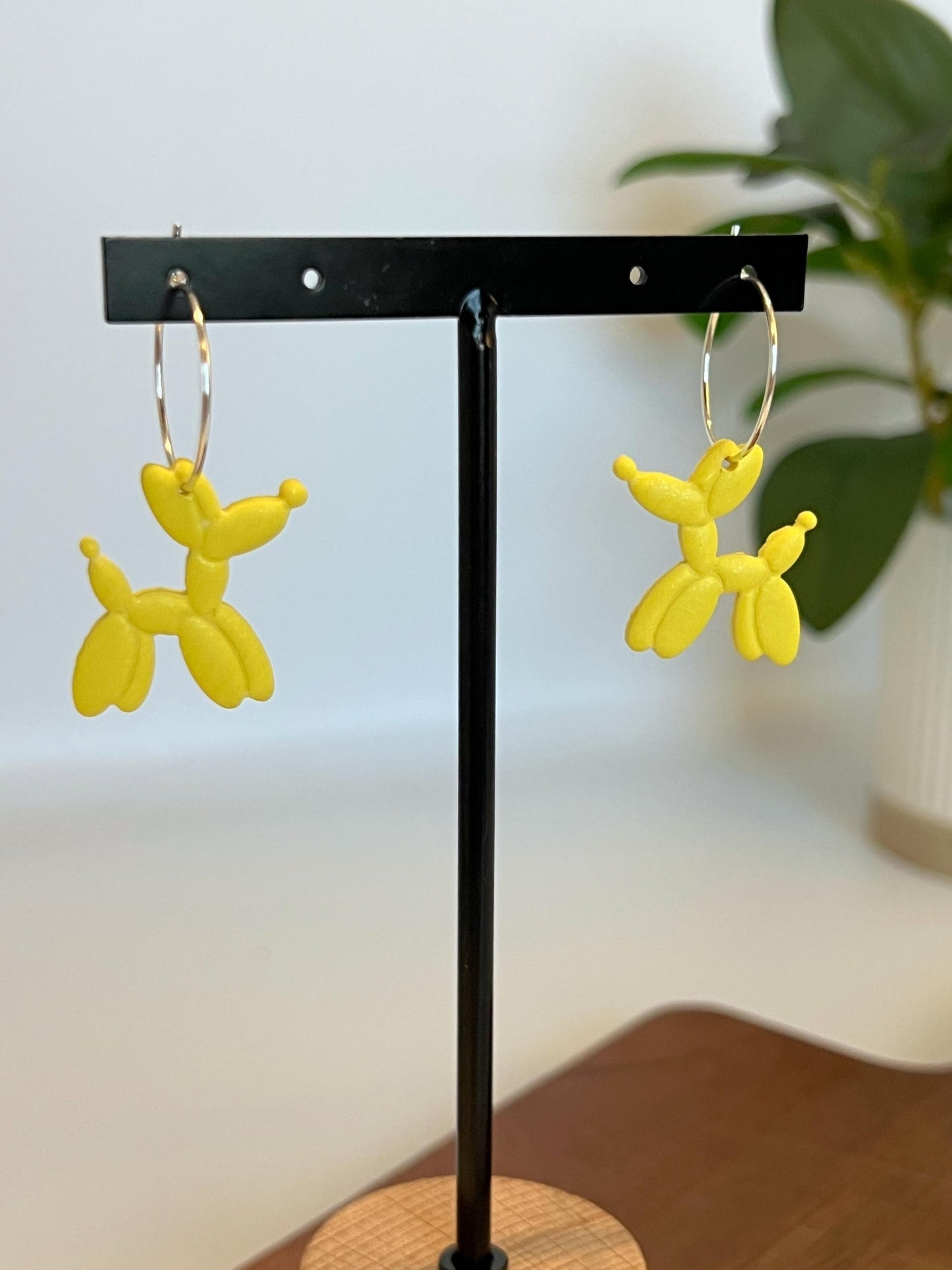 Balloon Dog Dangle Earrings