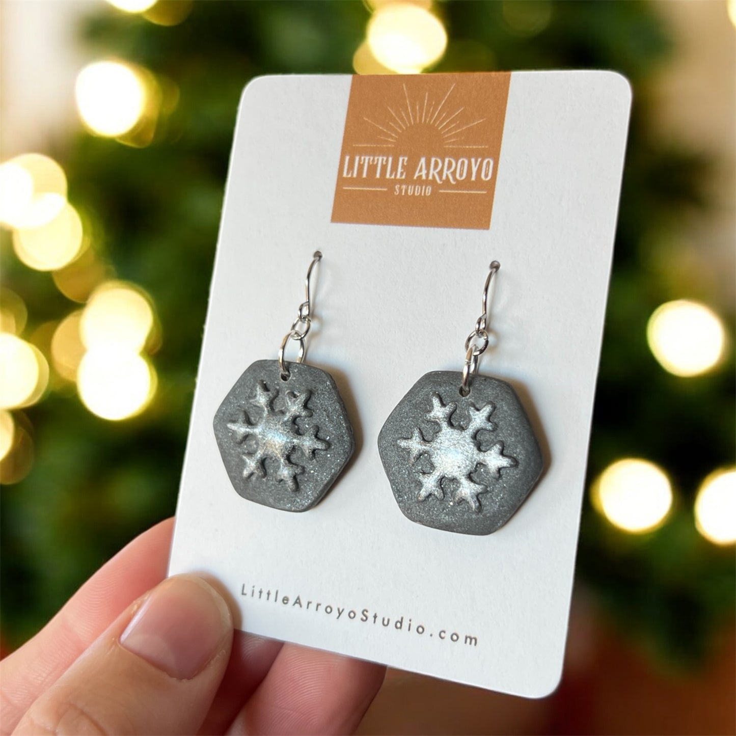 Overcast Snowflake Dangles