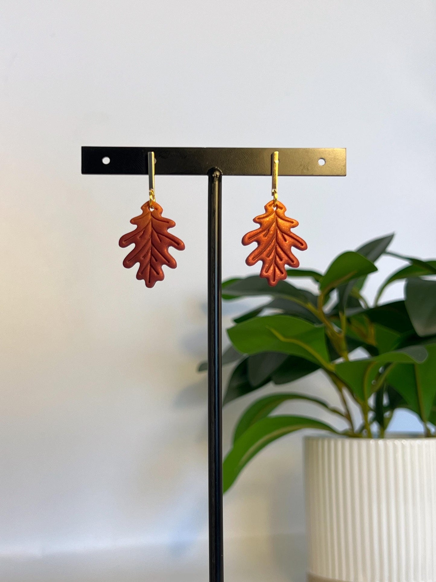 Ombre Oak Leaf Dangles