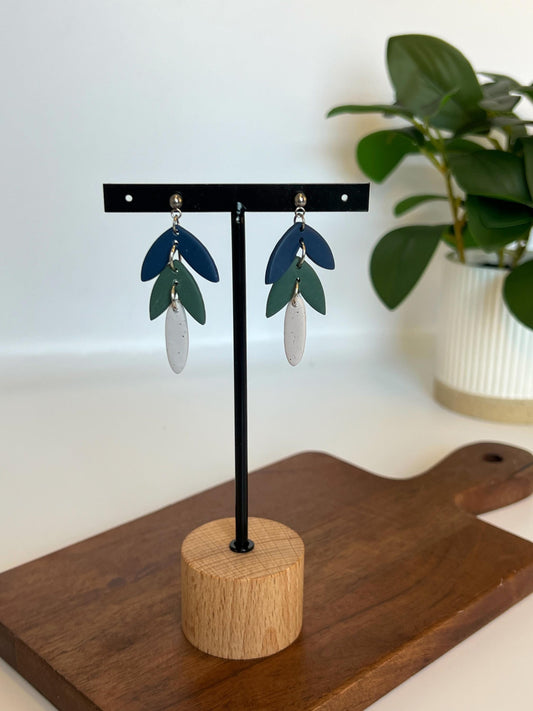 Tri-Leaf Drop Earrings