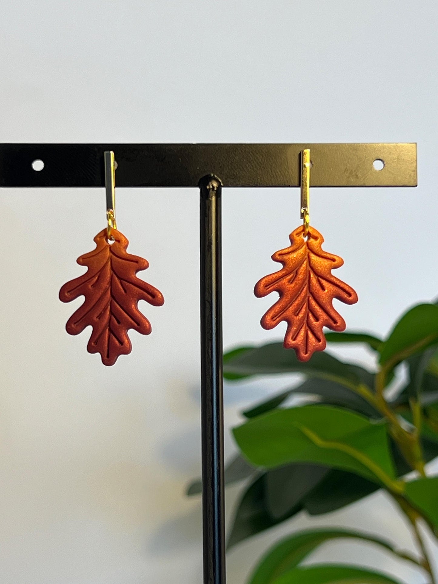 Ombre Oak Leaf Dangles