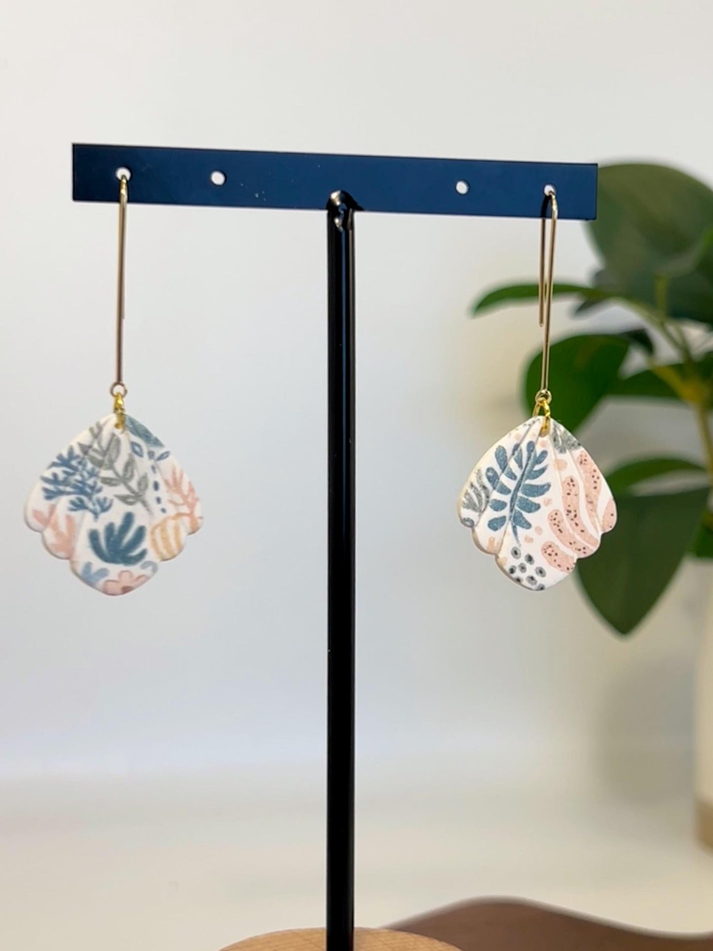 Beachy Shell Long Drop Earrings
