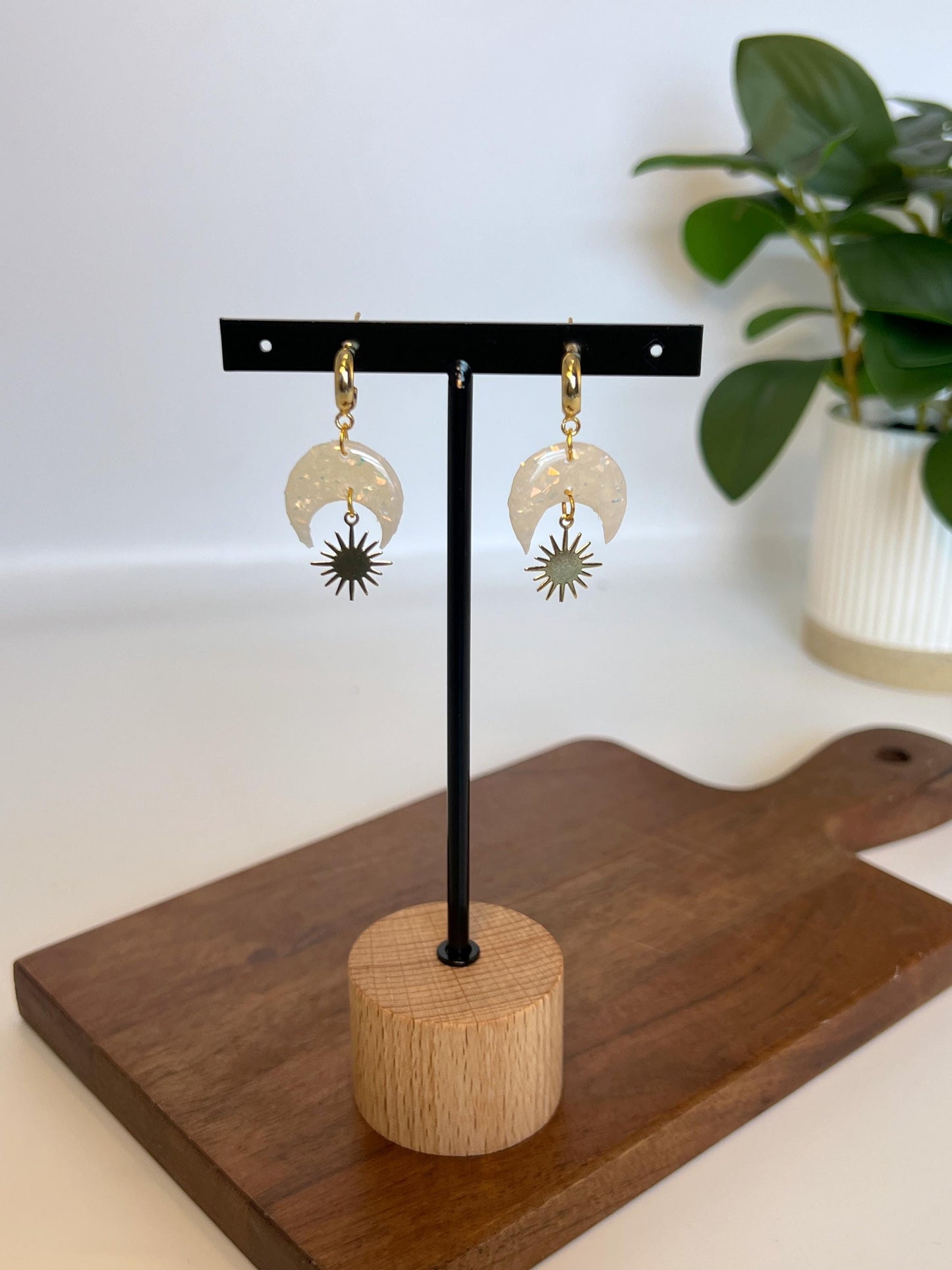 Celestial Moon & Sun Dangles