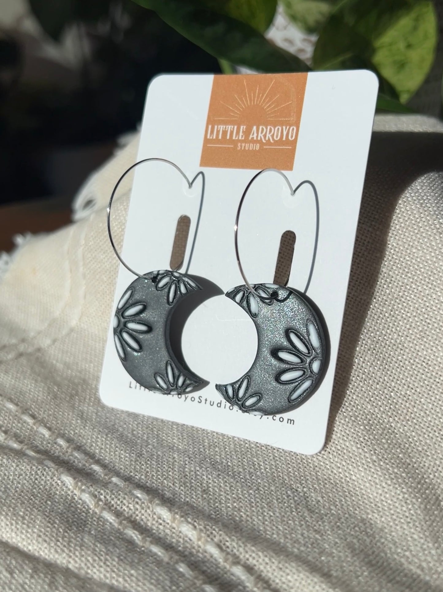 Shimmery Floral Moons