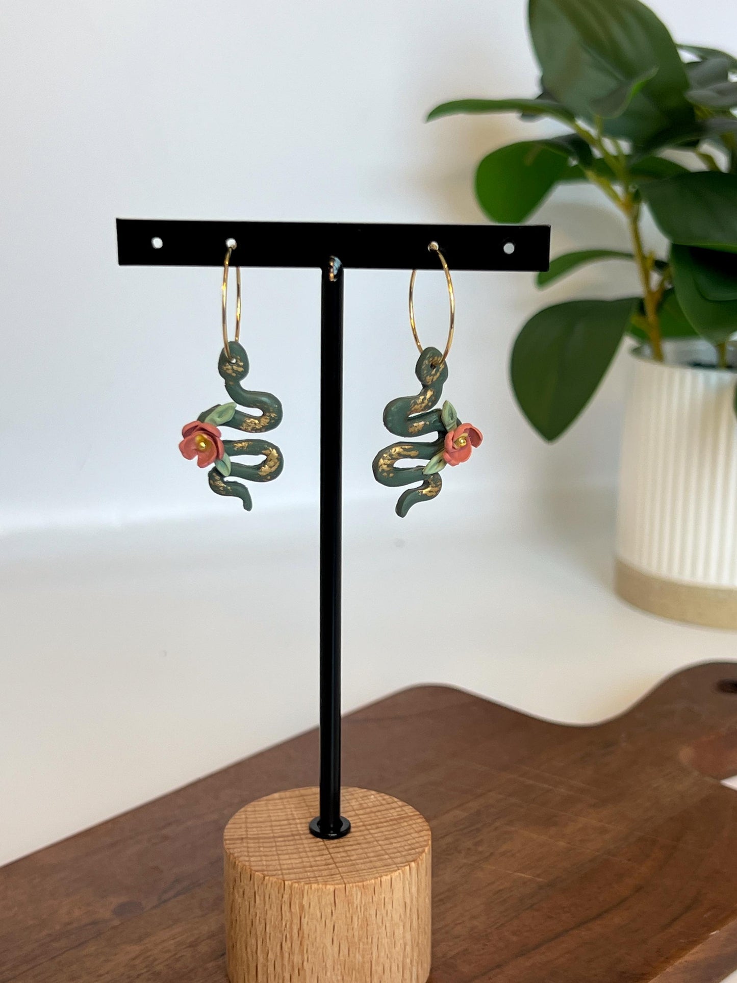 Floral Snake Dangles