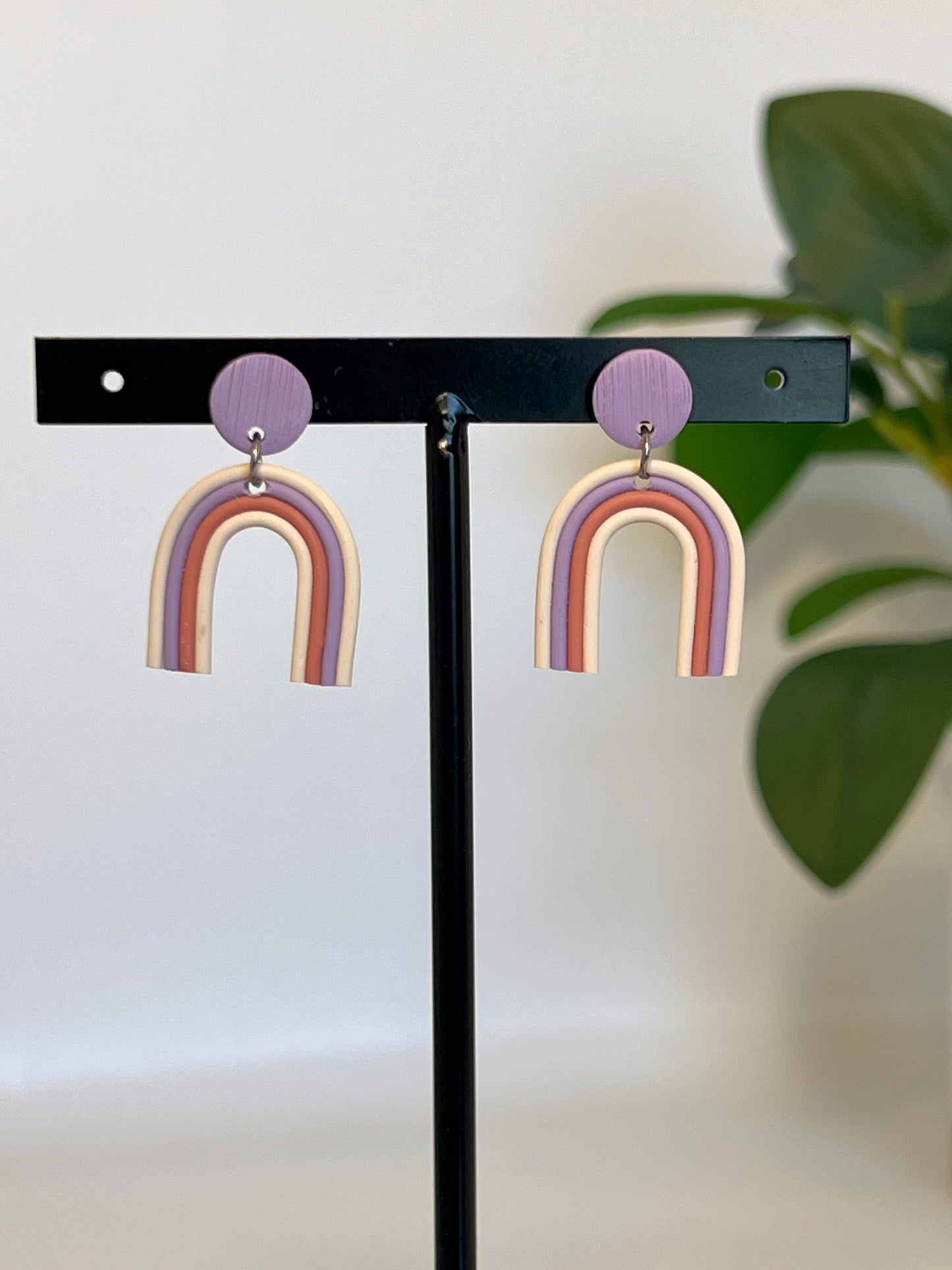 Mod Striped Rainbow Dangles