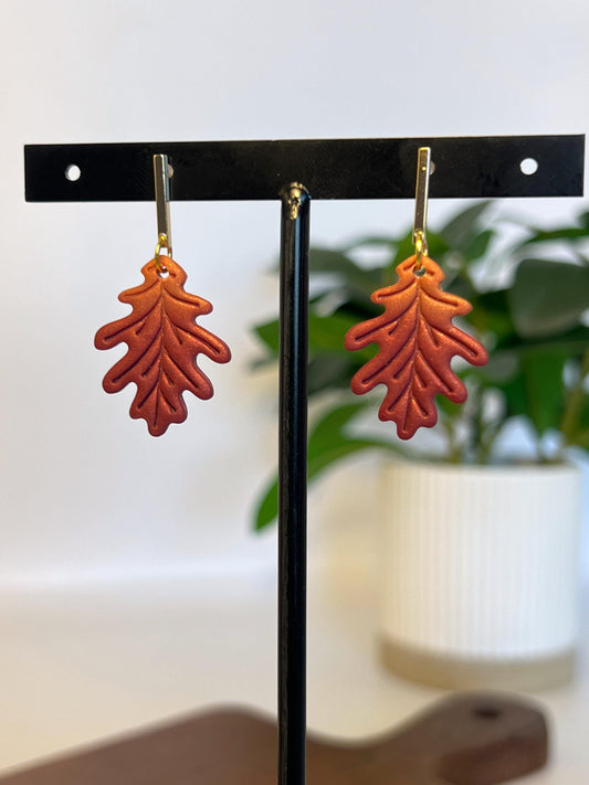 Ombre Oak Leaf Dangles