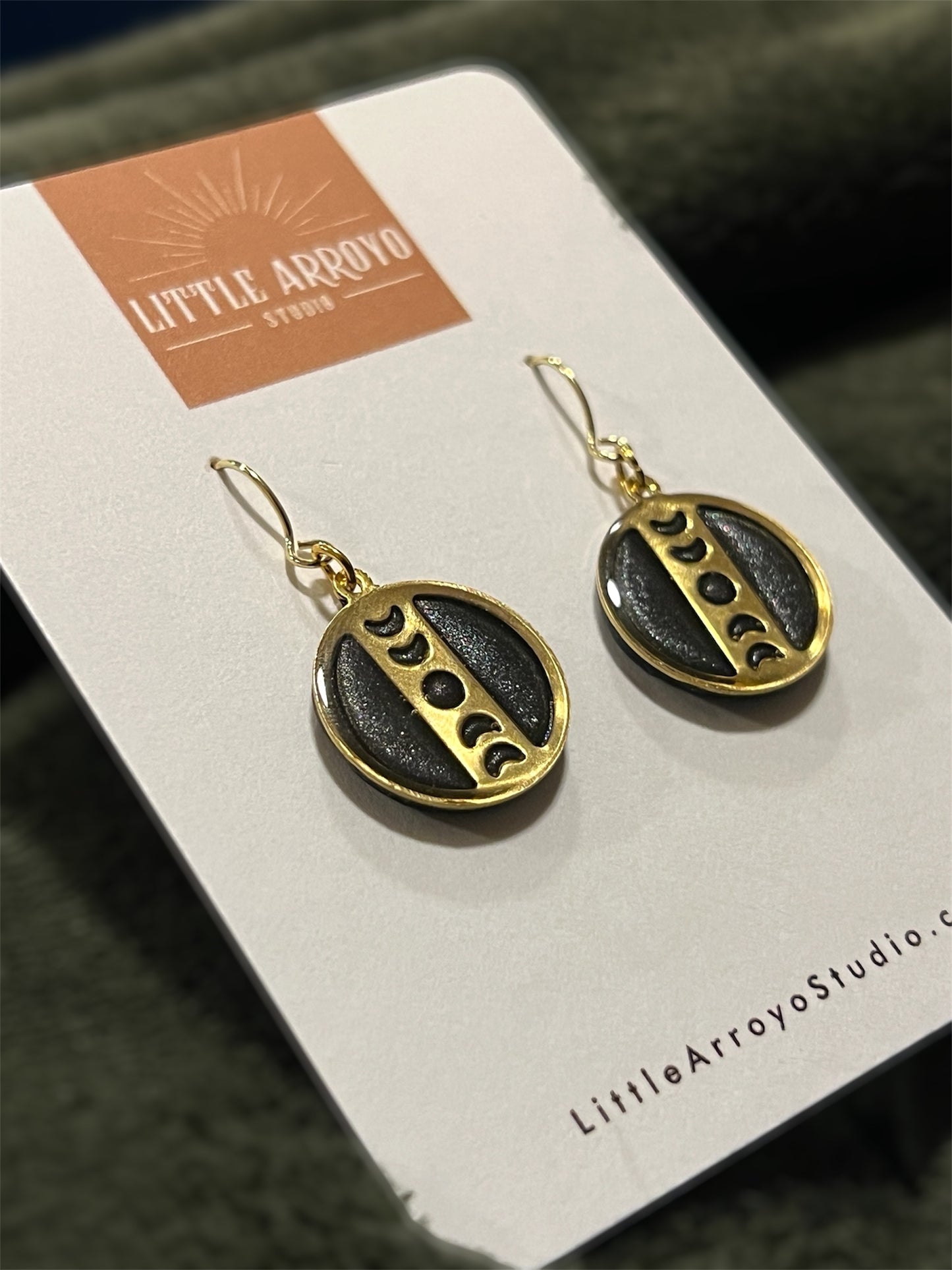 Midnight Moon Rise Dangles