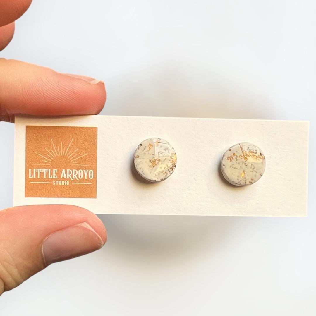 Citrine-Inspired Flecked Studs