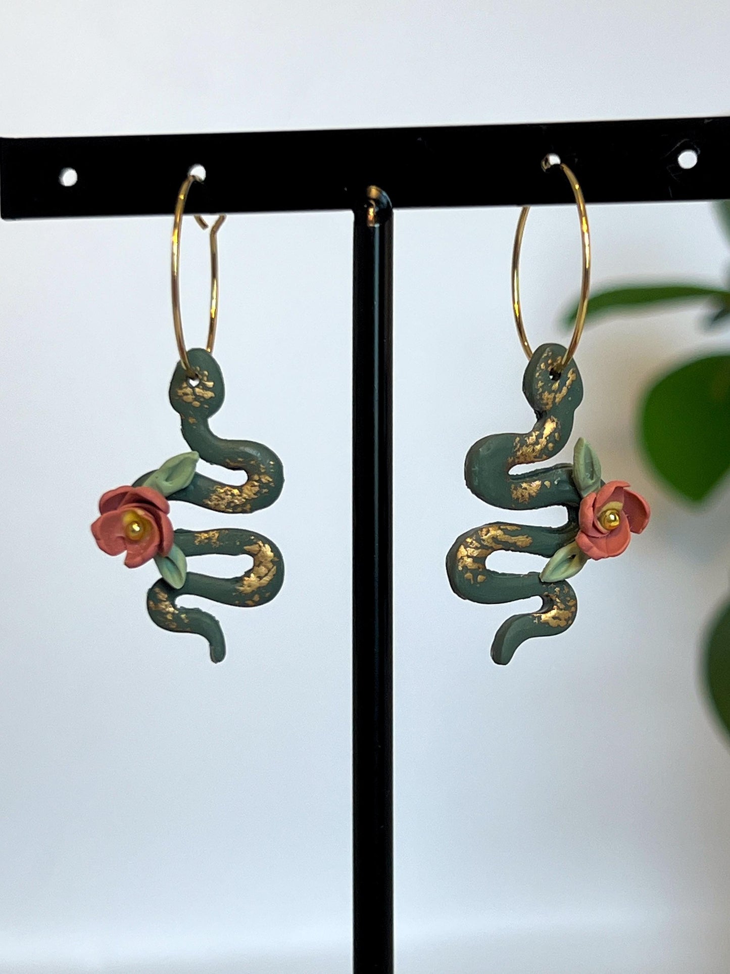 Floral Snake Dangles