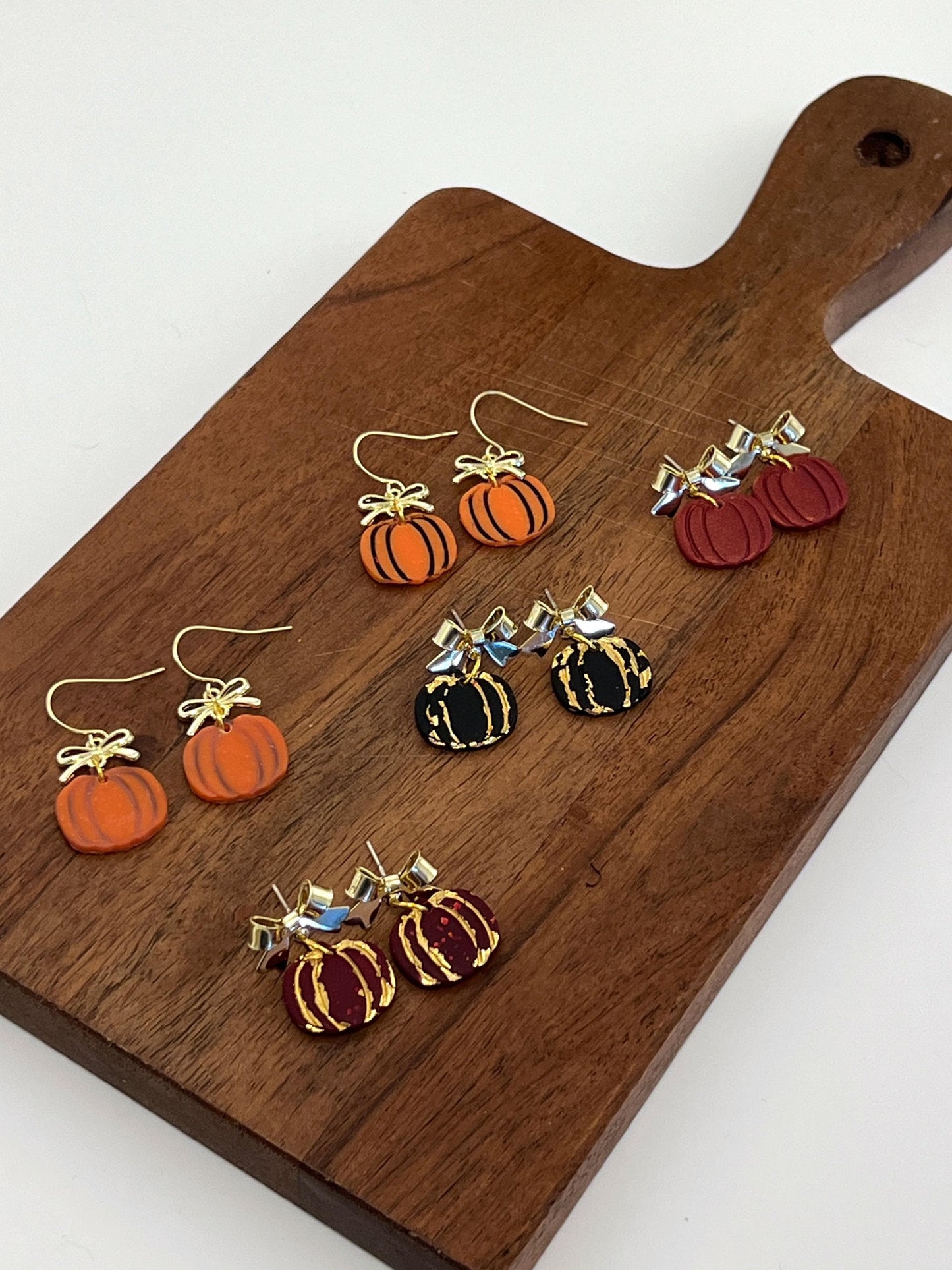 Pumpkin Bow Dangles