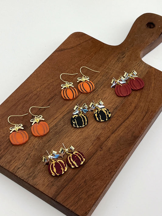 Pumpkin Bow Dangles