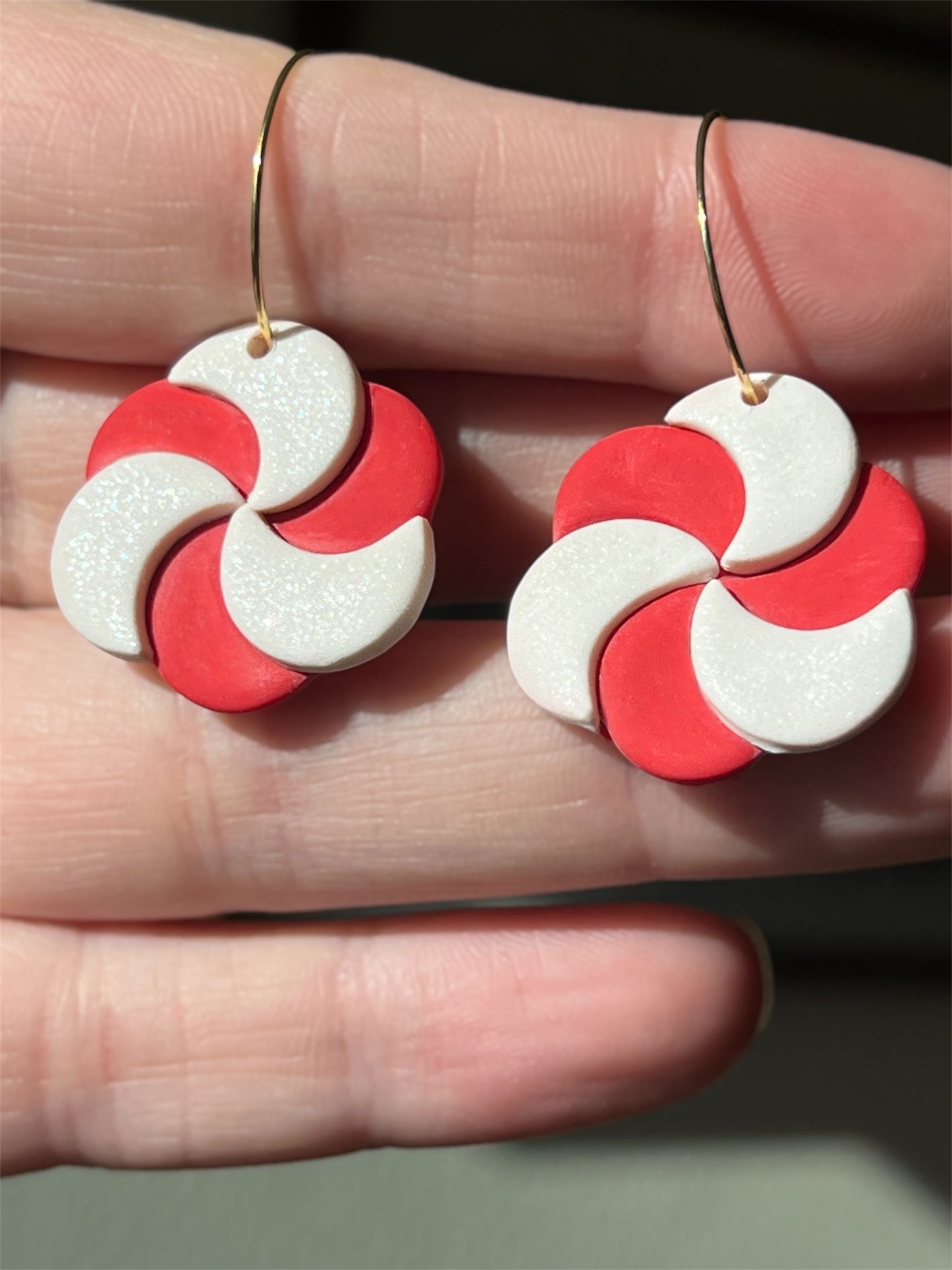 Peppermint Swirl Dangles