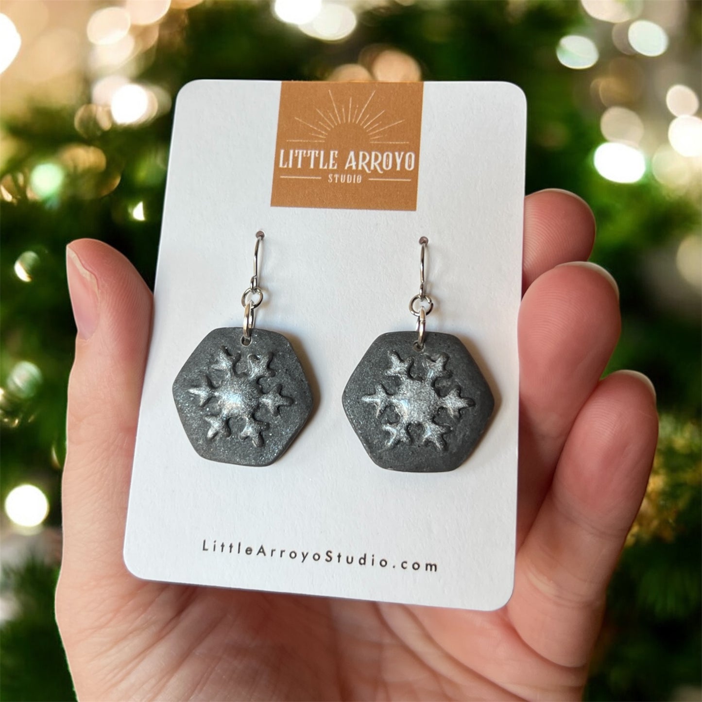 Overcast Snowflake Dangles