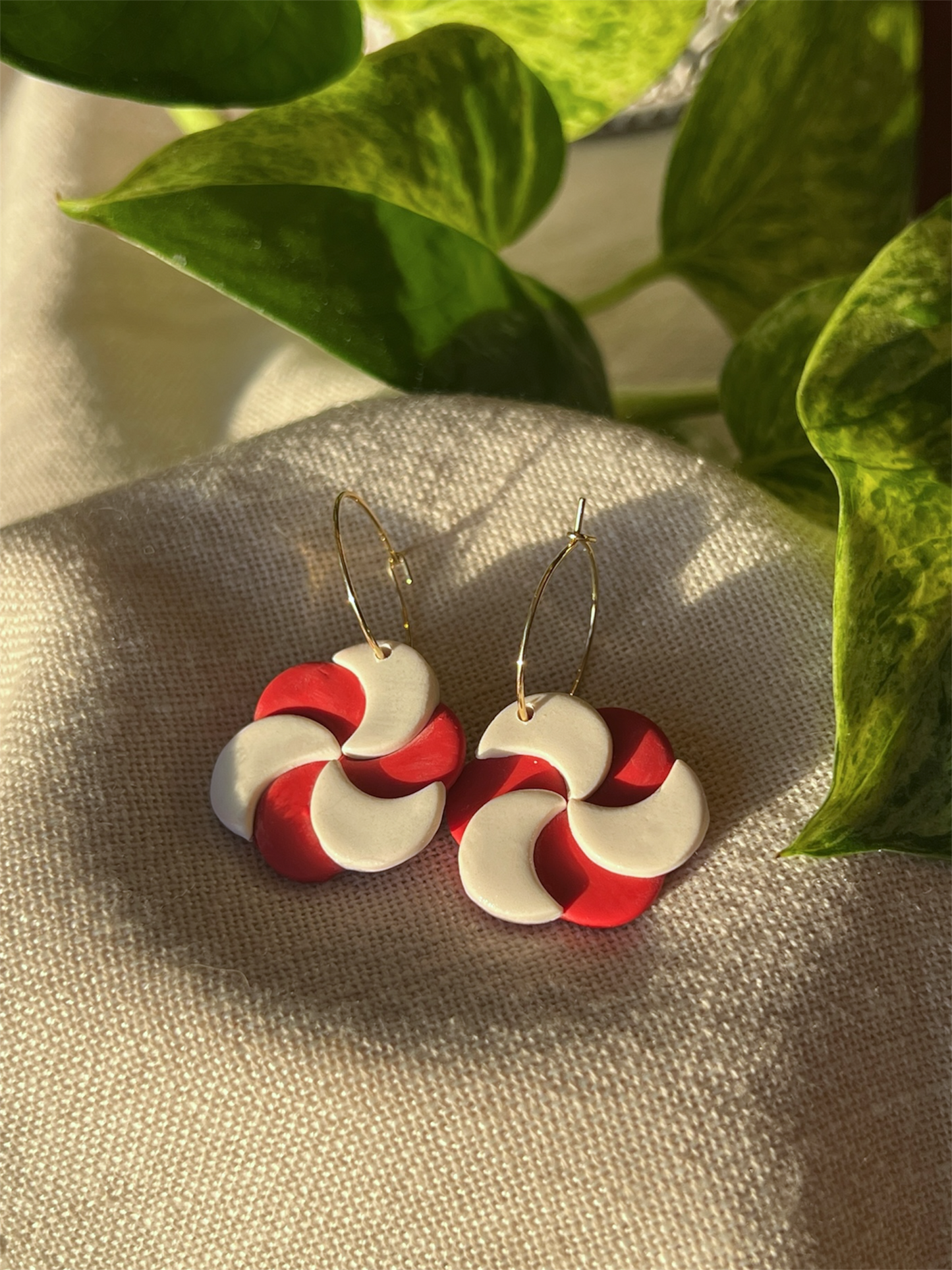Peppermint Swirl Dangles