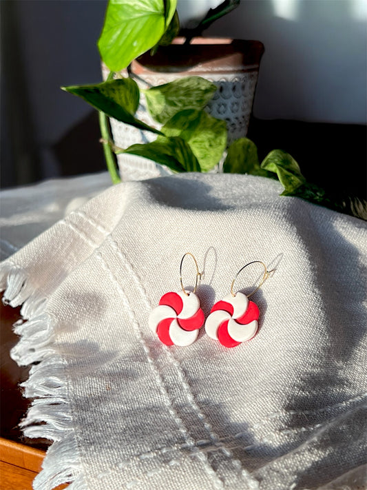 Peppermint Swirl Dangles