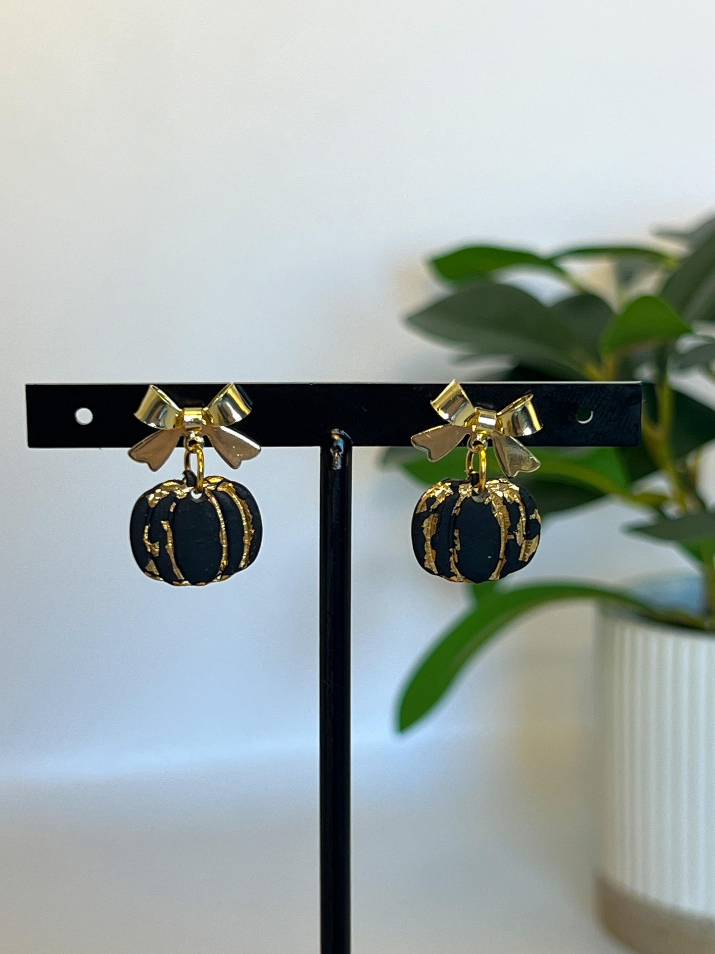 Pumpkin Bow Dangles