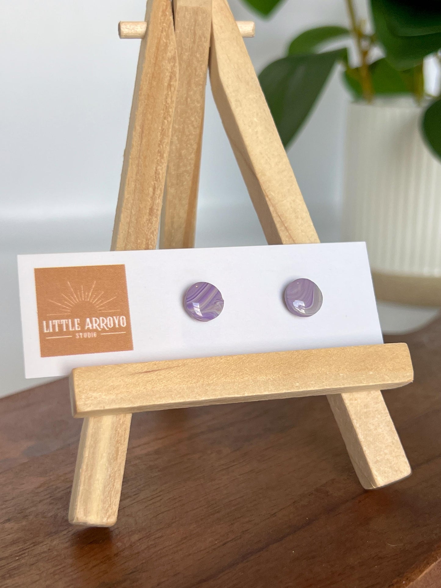 Amethyst Swirl Studs