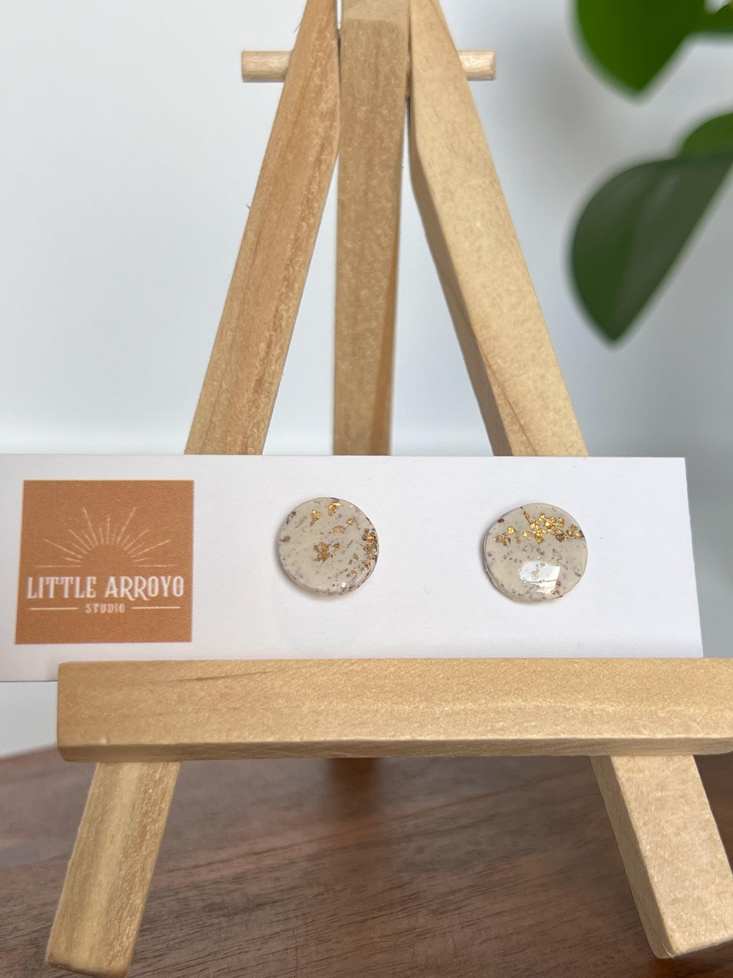 Citrine-Inspired Flecked Studs