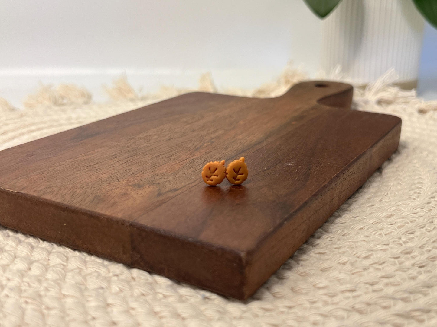 Golden Elm Leaf Mini Studs