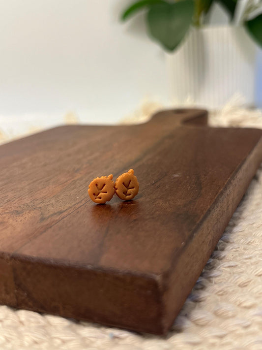 Golden Elm Leaf Mini Studs