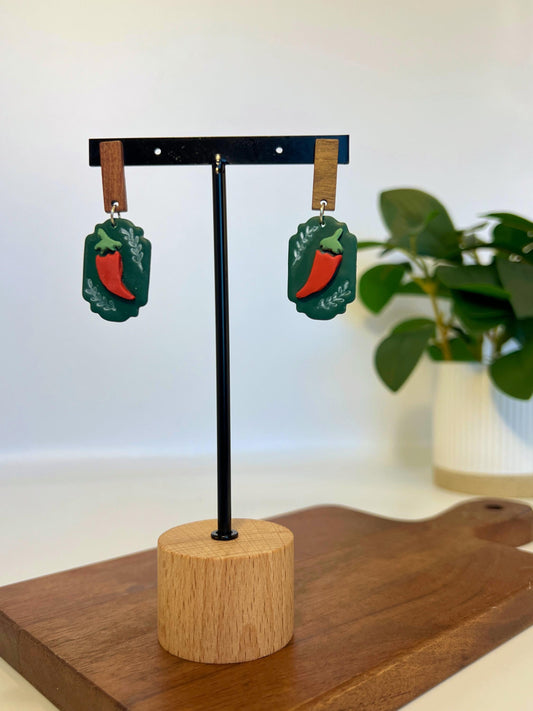 Chile Pepper Plaque Dangles