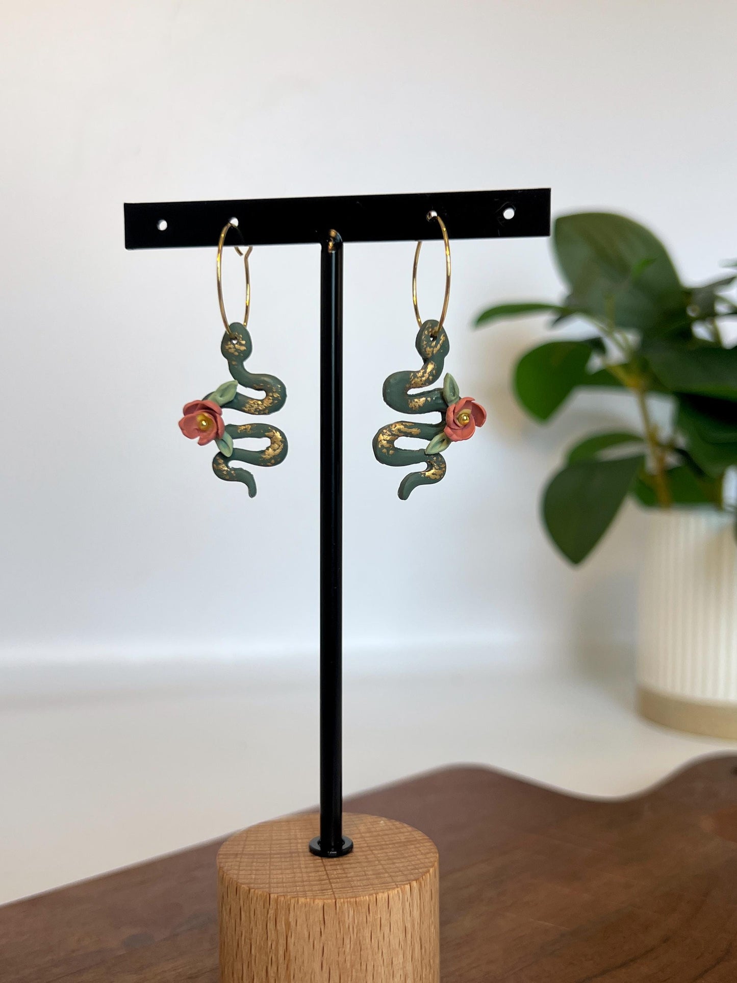 Floral Snake Dangles