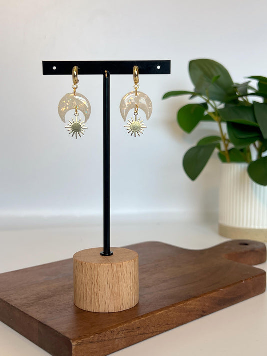 Celestial Moon & Sun Dangles