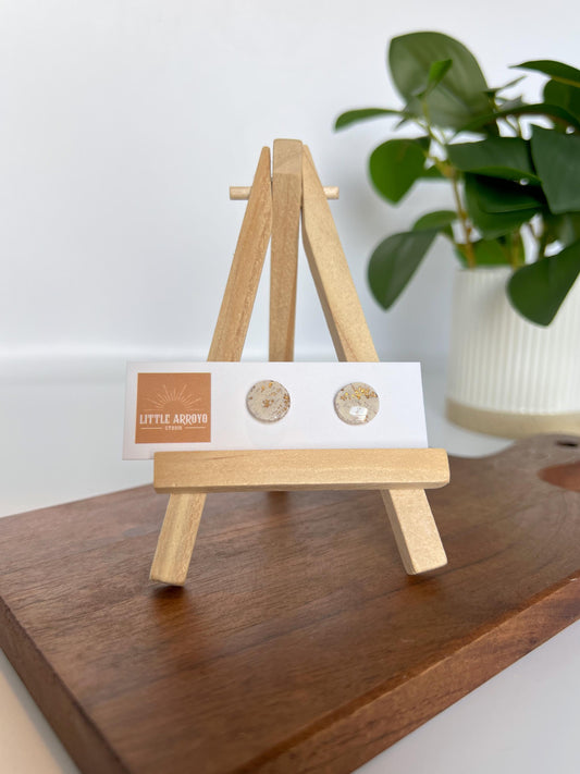 Citrine-Inspired Flecked Studs