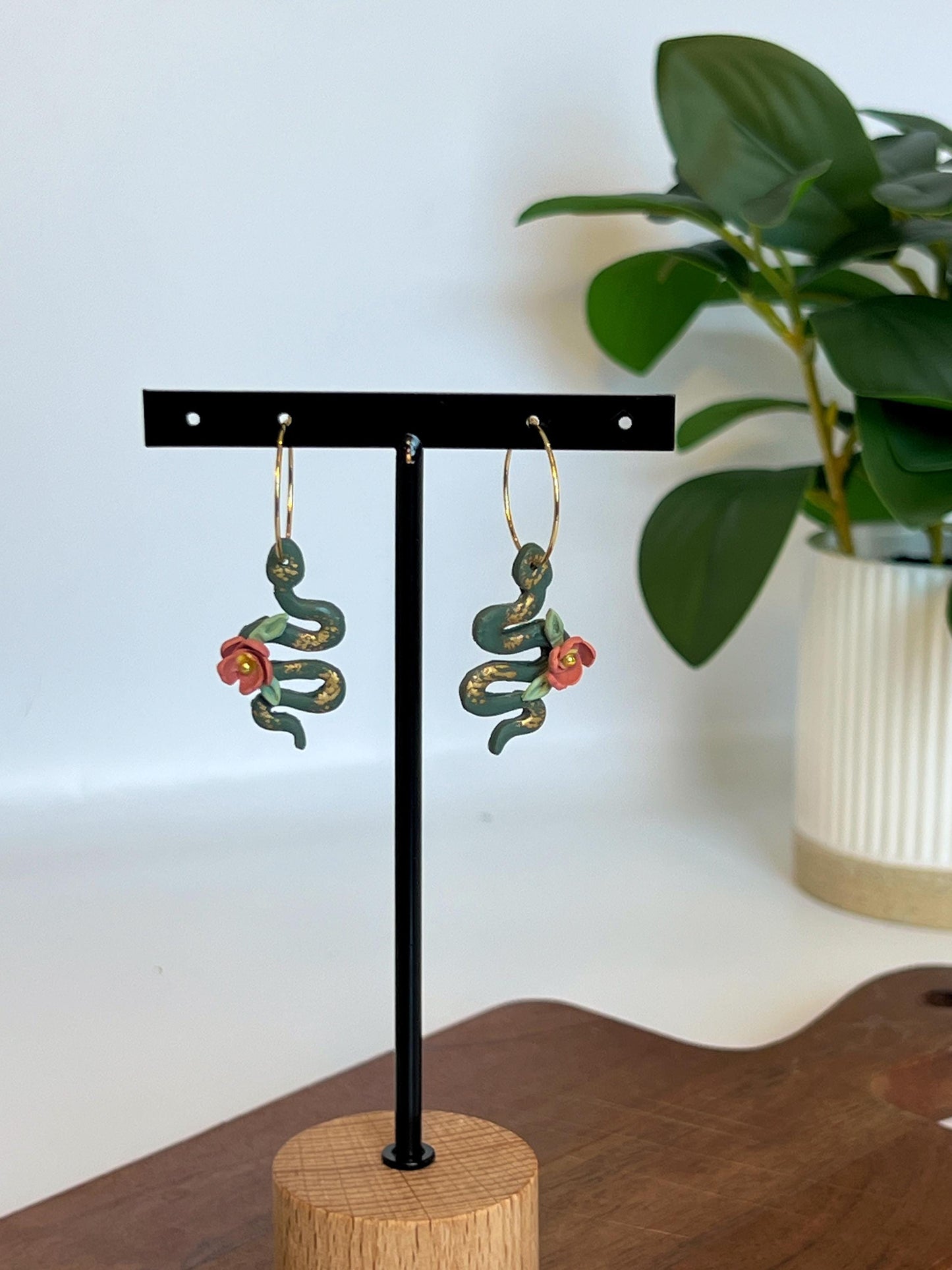 Floral Snake Dangles
